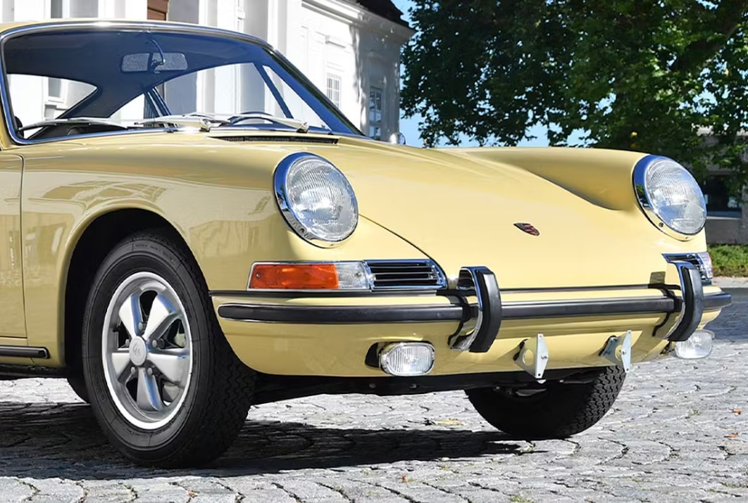 1960s – Classic Round Headlights (911) Yellow Porsche